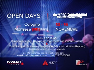 Open days Pangolin Kvant & Unity Lasers